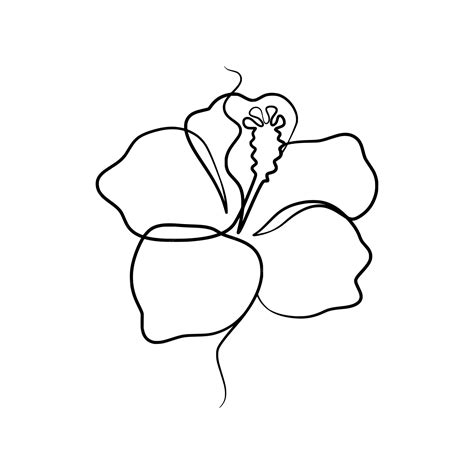 une illustration artistique d'une fleur d'hibiscus en style minimaliste sur une peau humaine