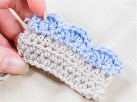 Motif de bordure en coquilles au crochet