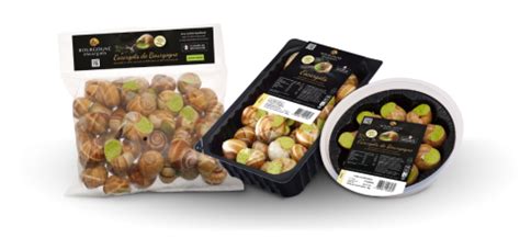 Assortiment d'escargots transformés (frais, en verrine, surgelés)