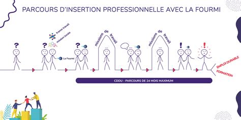 Schéma illustrant le processus d'insertion professionnelle