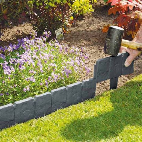 différents matériaux bordure jardin