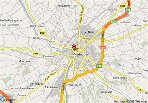 Plan de Montauban avec ses espaces verts