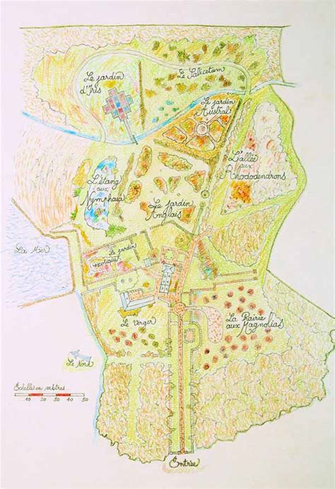 Plan détaillé du Jardin de Pellinec
