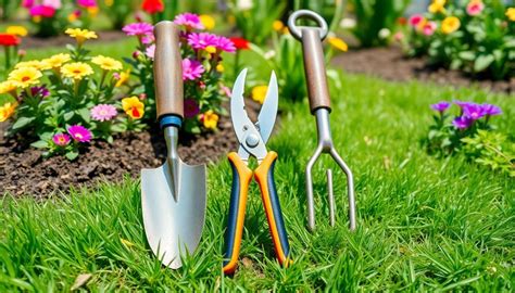 outils de jardinage préparés pour le printemps