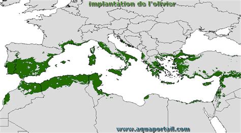 Carte de répartition historique du figuier dans le bassin méditerranéen