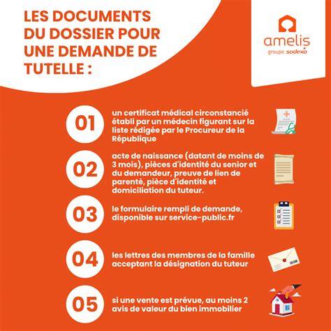 Infographie détaillant les étapes de la demande de mise sous tutelle (CERFA 15457)