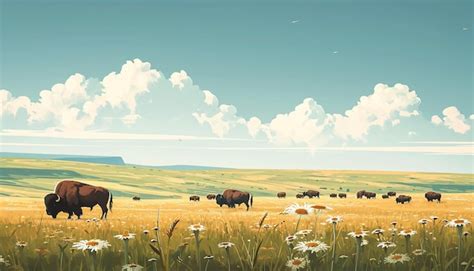 Illustration d'une prairie sauvage riche en diverses espèces herbacées