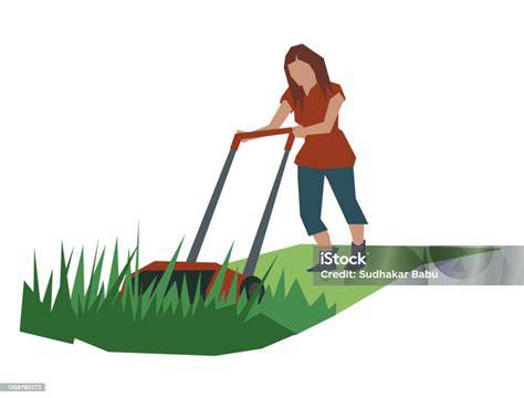 illustration d'un jardinier utilisant une tondeuse électrique dans le respect des horaires