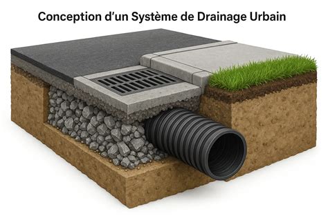 Diagramme technique montrant le système de drainage à travers les fentes de la base du gazon