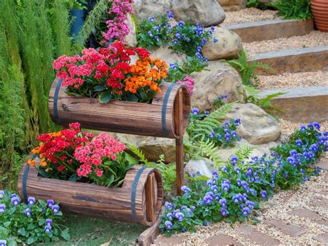 Un jardin fleuri typique en Italie avec des pélargoniums colorés