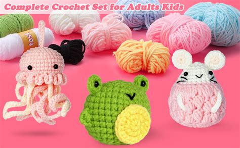 Exemples de kits de crochet pour peluches et objets décoratifs