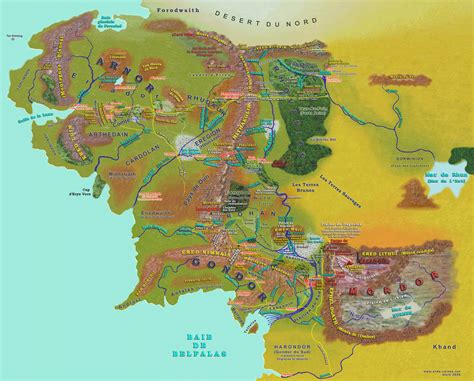 Carte de la Terre du Milieu dans LEGO Le Hobbit