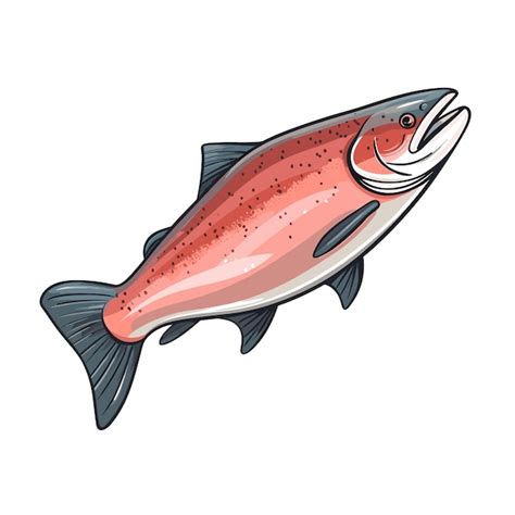 Illustration de saumon dans l'océan