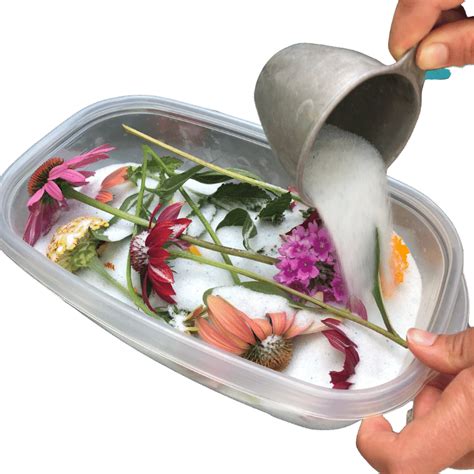 Vase rempli de gel de silice avec des fleurs