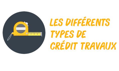 Infographie comparant les différents types de crédits pour travaux