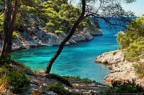 Paysage des Calanques avec la mer en contrebas