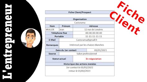 Exemple de fiche technique client