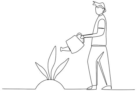 Dessin symbolique d'un homme arrosant des symboles de pouvoir