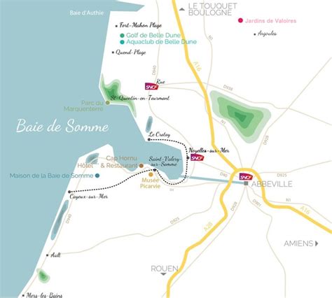 Carte des concessions de bouchots en Baie de Somme
