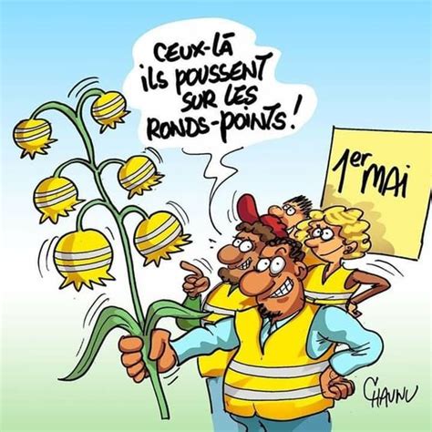 Illustration muguet gilets jaunes