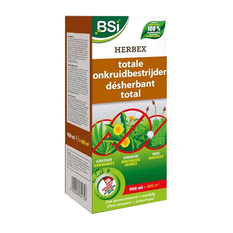 Bouteille de BSI Herbex avec étiquette