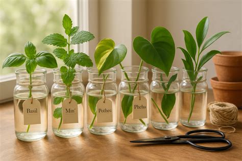 Comparaison visuelle du bouturage en eau et en terreau