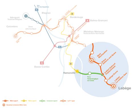 Carte du prolongement de la ligne B du métro lyonnais