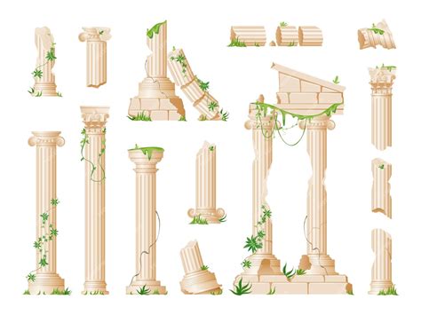 Lierre sur des ruines anciennes, symbole de persévérance