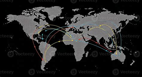 Carte du monde illustrant la livraison internationale