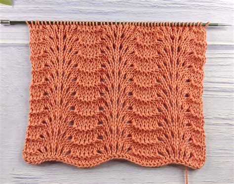 Motif de point de vagues au tricot