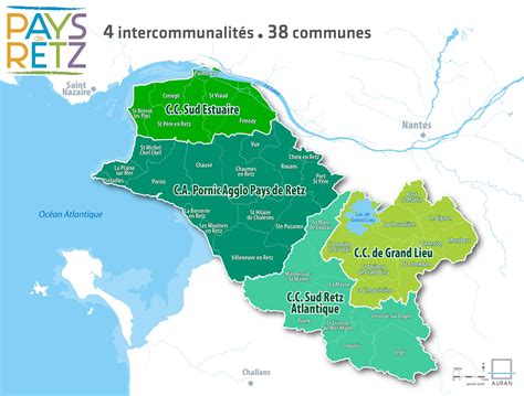 carte du Pays de Retz et des lieux de sorties nature