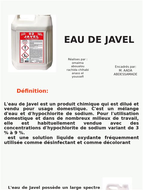 impact de l'eau de Javel sur le sol et l'environnement
