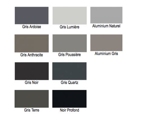 Palette de nuances de gris