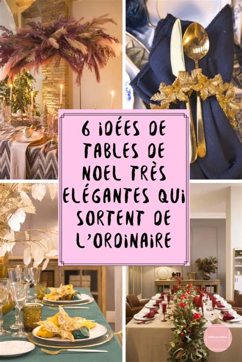 Exemples d'ornements de table élégants