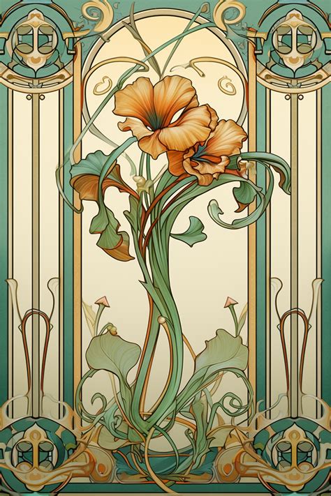 Esquisse Art Nouveau florale