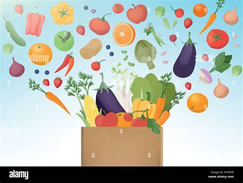 Illustration de légumes bio fraîchement récoltés