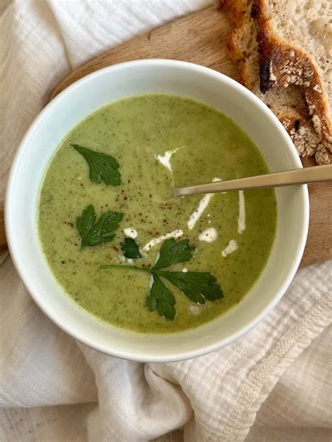 potage d'oseille et courgette frais