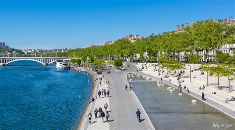 Vue aérienne des Berges du Rhône à Lyon