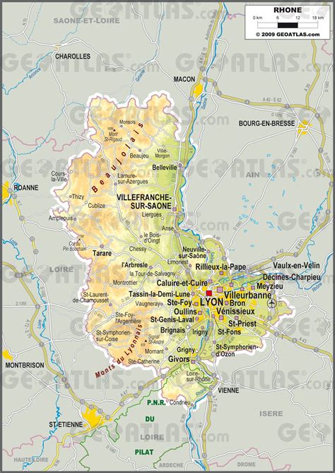 Carte des Berges du Rhône avec les points d'intérêt