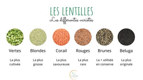 Comparaison des variétés de lentilles