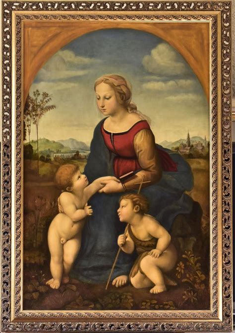 Raphaël peignant La Belle Jardinière