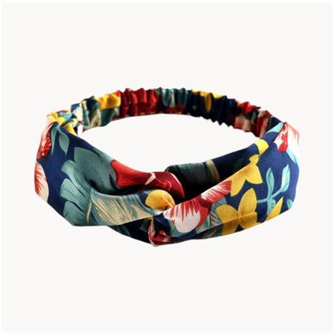 Bandeau cheveux motif hibiscus coloré
