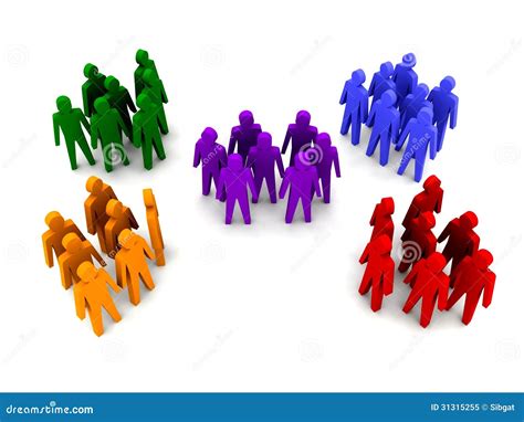 groupes de personnes interagissant