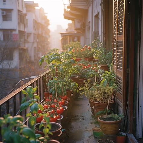 tulipes en pot sur un balcon