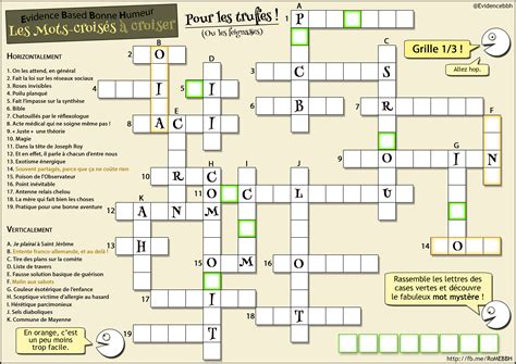 Illustration d'un jeu de mots croisés avec une définition en surbrillance