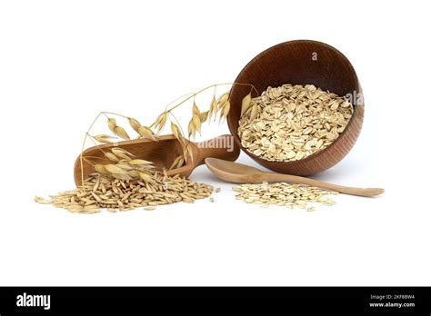 Grains d'avoine et flocons