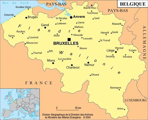 Carte de la Belgique montrant la localisation du laboratoire Equi-Nutri à Wellin