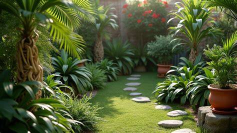 Photo d'un jardin luxuriant enrichi de compost