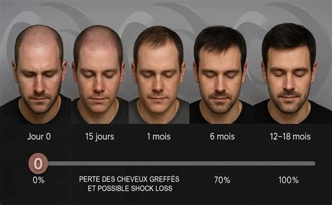 Infographie illustrant l'équation du résultat dans la greffe de cheveux