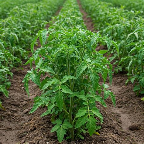 plant de tomate en début de croissance dans sa cage